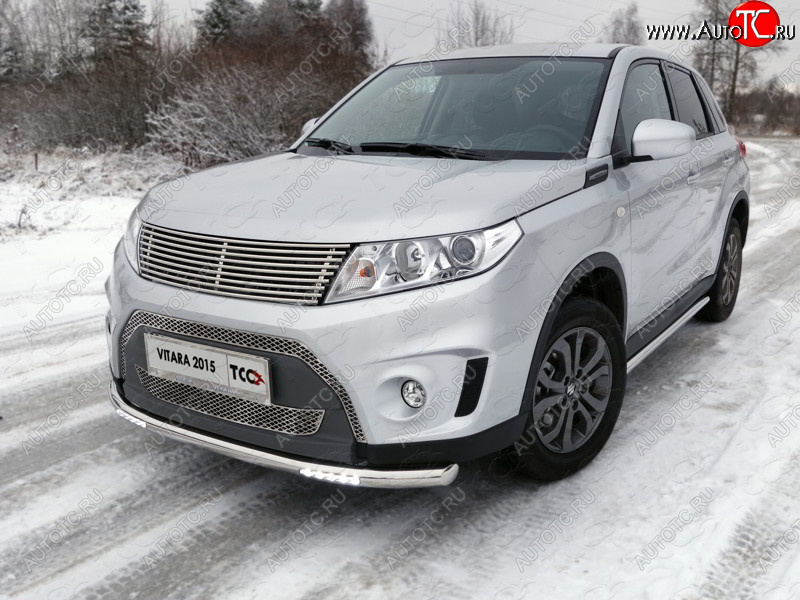 4 399 р. Рамка гос. номера ТСС Тюнинг Suzuki Vitara LY дорестайлинг (2015-2019) (нержавейка)  с доставкой в г. Краснодар