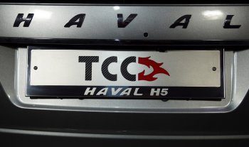 Рамка гос. номера ТСС Тюнинг Haval H5 рестайлинг (2020-2023)  (нержавейка)