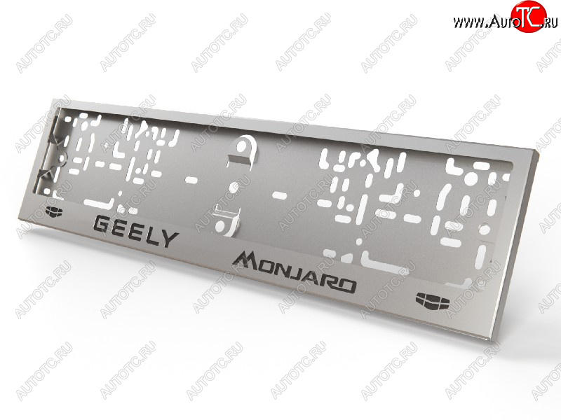 5 299 р. Рамка гос. номера ТСС Тюнинг  Geely Monjaro (2022-2025) (нержавейка)  с доставкой в г. Краснодар