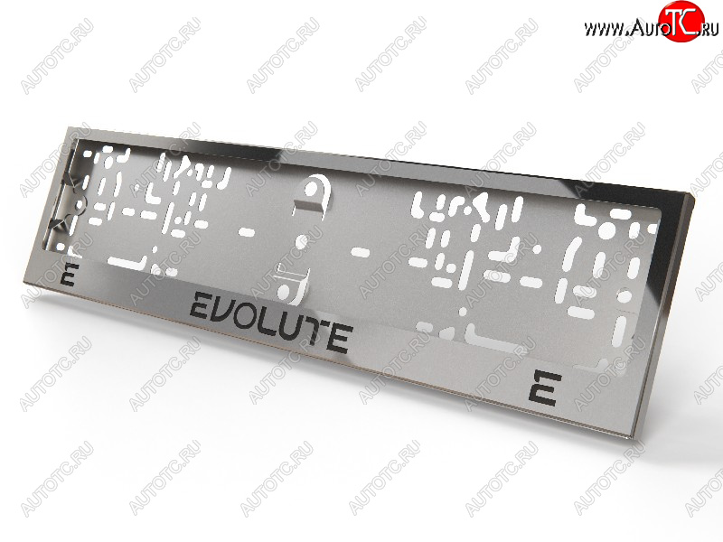 6 249 р. Рамка гос. номера ТСС Тюнинг  Evolute i-Joy (2022-2024) джип (нержавейка)  с доставкой в г. Краснодар