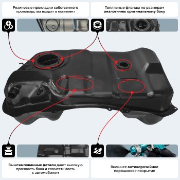 23 749 р. Топливный бак стальной (антикоррозия) Peugeot 4007 (2007-2012)  с доставкой в г. Краснодар. Увеличить фотографию 18