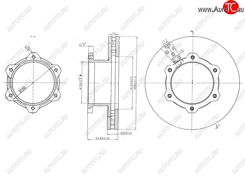 3 699 р. Диск тормозной передний Ø290 SAT  ГАЗ ГАЗель Next ( A21,A22, С41, С42,  A21,A22, С41, С42, Фермер,  A60,A63, A64,  A62,А65,  A31,A32, C45, C46) - ГАЗель NEXT Citiline  А68  с доставкой в г. Краснодар