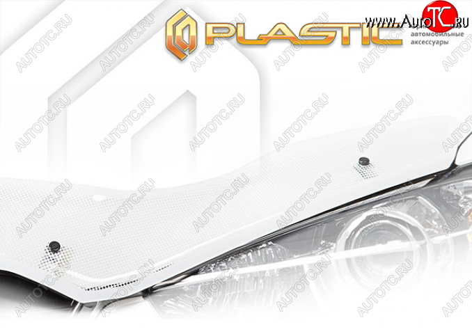 2 599 р. Дефлектор капота (exclusive) CA-Plastic  Geely Emgrand  SS11 (2021-2024) (Шелкография белая)  с доставкой в г. Краснодар