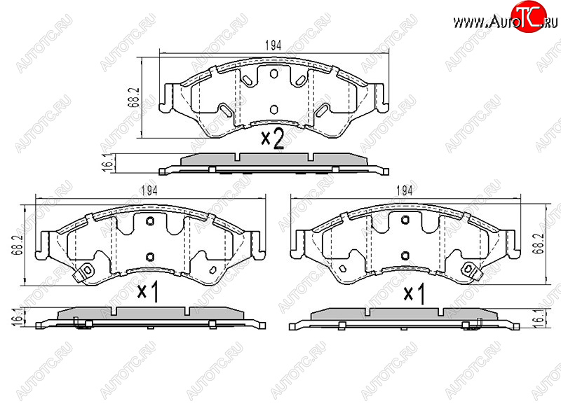 1 579 р. Колодки тормозные перед FL-FR SAT  Ford Ranger (2019-2023) SuperCab, SuperCrew  с доставкой в г. Краснодар