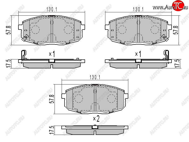 1 189 р. Колодки тормозные перед FL-FR SAT  Hyundai Creta (GS,  SU), I30 (FD,  2 GD,  3 PD), I30 Fastback (PD), KIA Ceed (1 ED)  с доставкой в г. Краснодар