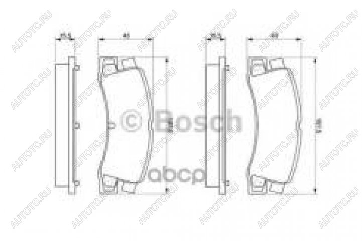 1 499 р. Колодки тормозные передние (4шт.) BOSCH KIA Carens UN (2006-2013)  с доставкой в г. Краснодар