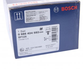 2 999 р. Колодки тормозные передние (4шт.) BOSCH  CITROEN C5  RD (2008-2021) дорестайлинг, седан, рестайлинг, седан  с доставкой в г. Краснодар. Увеличить фотографию 4