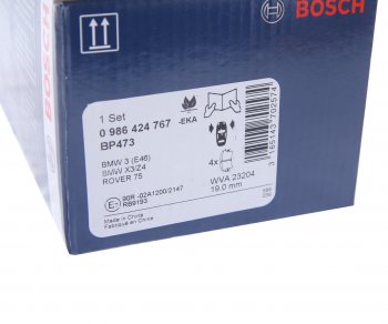 3 499 р. Колодки тормозные передние (4шт.) BOSCH BMW 3 серия E46 седан дорестайлинг (1998-2001)  с доставкой в г. Краснодар. Увеличить фотографию 4