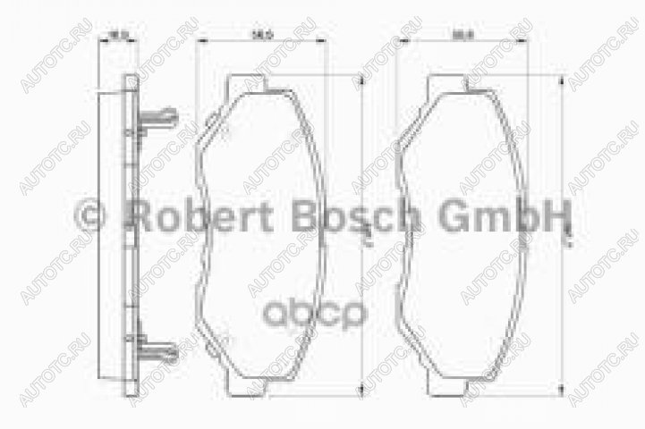 2 659 р. Колодки тормозные передние (4шт.) BOSCH Honda Accord CL седан дорестайлинг (2002-2005)  с доставкой в г. Краснодар