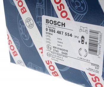 3 199 р. Колодки тормозные задние барабанные 4шт. BOSCH Opel Astra G седан (1998-2005)  с доставкой в г. Краснодар. Увеличить фотографию 3