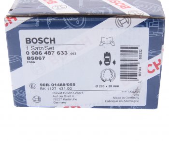 2 399 р. Колодки тормозные задние барабанные (4шт.) BOSCH Ford Focus 2  седан дорестайлинг (2004-2008)  с доставкой в г. Краснодар. Увеличить фотографию 4