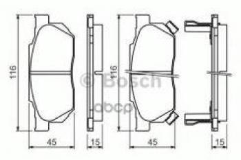 1 899 р. Колодки тормозные передние (4шт.) BOSCH Honda Civic EJ,EK,EM седан дорестайлинг (1995-1998)  с доставкой в г. Краснодар. Увеличить фотографию 1