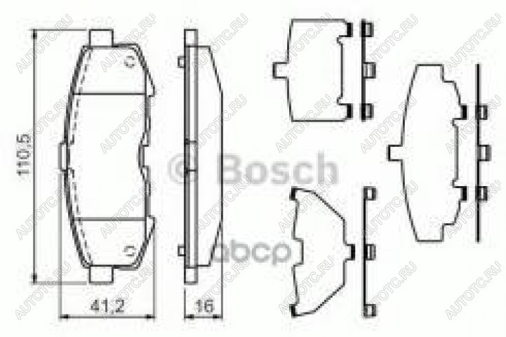 3 199 р. Колодки тормозные задние (4шт.) BOSCH Mazda MPV LY дорестайлинг (2006-2008)  с доставкой в г. Краснодар