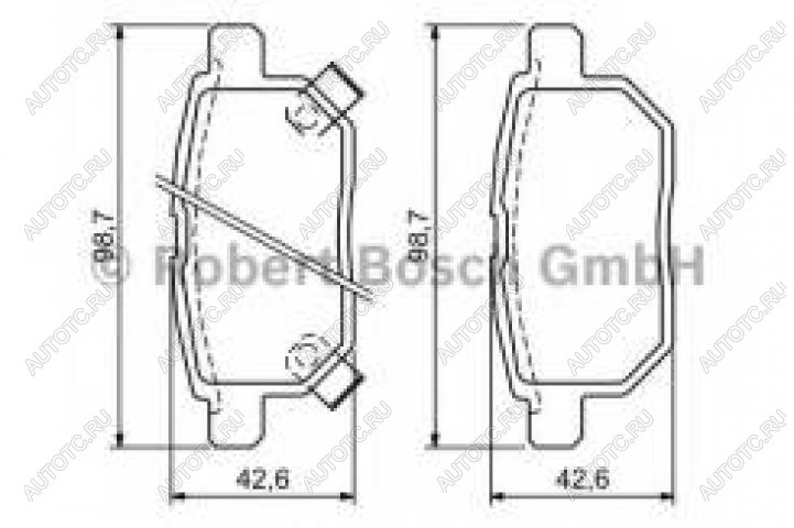 1 559 р. Колодки тормозные задние (4шт.) BOSCH Toyota Corolla E140 седан дорестайлинг (2007-2010)  с доставкой в г. Краснодар