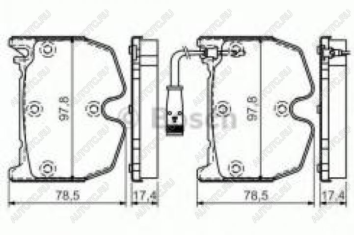 11 849 р. Колодки тормозные передние (4шт.) BOSCH Mercedes-Benz S class W220 (1998-2005)  с доставкой в г. Краснодар