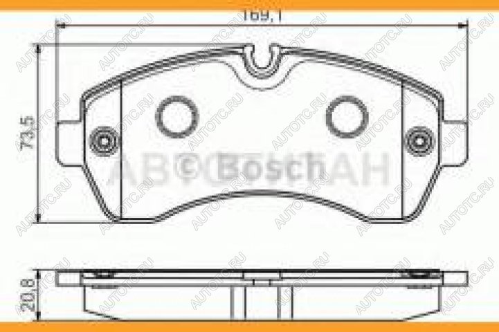 4 399 р. Колодки тормозные передние (4шт.) BOSCH Mercedes-Benz Sprinter W905 рестайлинг (2000-2006)  с доставкой в г. Краснодар