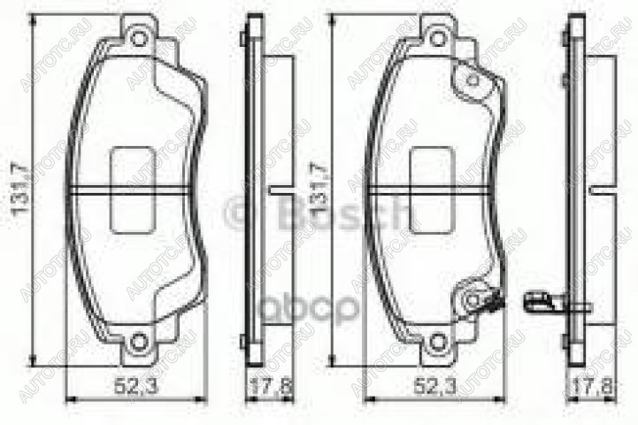 2 379 р. Колодки тормозные передние (4шт.) BOSCH Toyota Corolla E110 хэтчбек 5 дв. дорестайлинг (1997-2000)  с доставкой в г. Краснодар