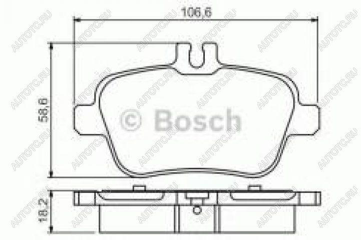 2 299 р. Колодки тормозные задние (4шт.) BOSCH Mercedes-Benz A class W176 дорестайлинг, хэтчбэк 5 дв. (2012-2015)  с доставкой в г. Краснодар