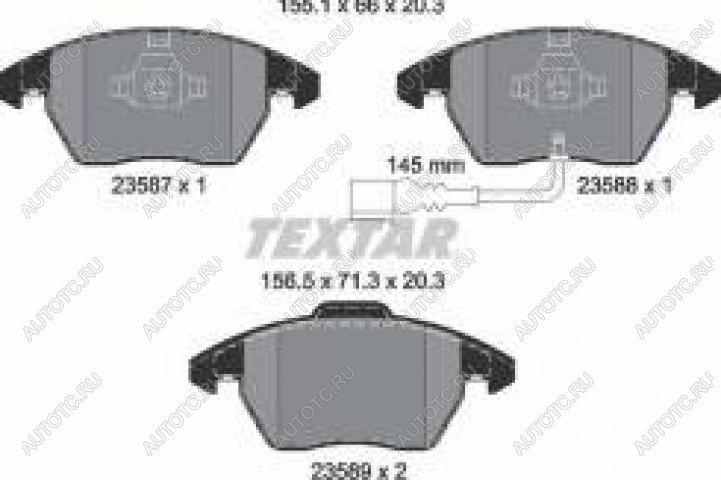 3 699 р. Колодки тормозные передние (4шт.) TEXTAR Volkswagen Passat B6 универсал (2005-2010)  с доставкой в г. Краснодар