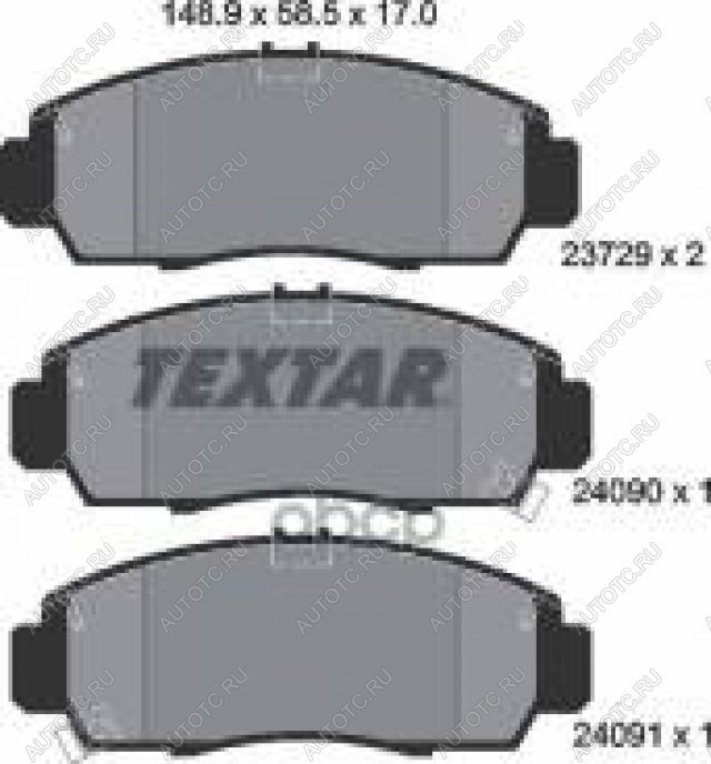 3 899 р. Колодки тормозные передние (4шт.) TEXTAR Honda Civic FD седан дорестайлинг (2005-2008)  с доставкой в г. Краснодар