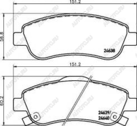 4 299 р. Колодки тормозные передние (4шт.) TEXTAR Honda CR-V RE1,RE2,RE3,RE4,RE5,RE7 дорестайлинг (2007-2010)  с доставкой в г. Краснодар