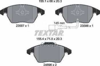 Колодки тормозные передние (4шт.) TEXTAR Audi A3 8PA хэтчбэк 5 дв. 3-ий рестайлинг (2010-2013)