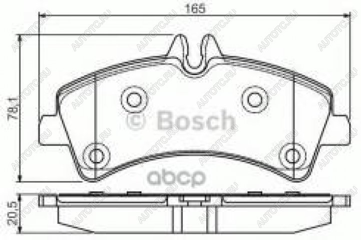 3 099 р. Колодки тормозные задние (4шт.) BOSCH Mercedes-Benz Sprinter W905 рестайлинг (2000-2006)  с доставкой в г. Краснодар