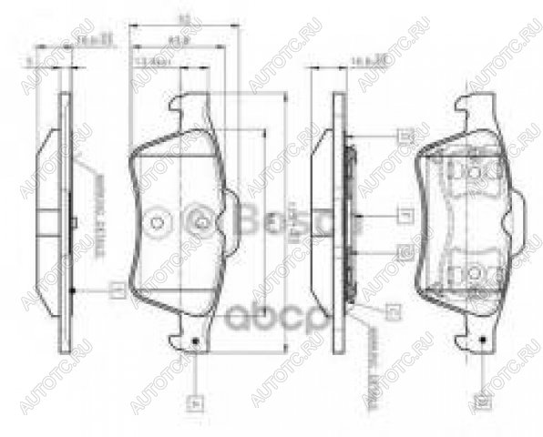 1 079 р. Колодки тормозные задние (4шт.) BOSCH Nissan Primera 3 седан P12 (2001-2008)  с доставкой в г. Краснодар