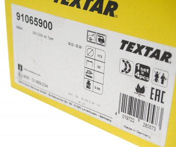 2 699 р. Колодки тормозные задние барабанные (4шт.) TEXTAR Nissan Teana 1 J31 дорестайлинг (2003-2005)  с доставкой в г. Краснодар. Увеличить фотографию 3