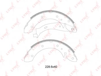 Колодки тормозные задние барабанные(4шт.) LYNX CITROEN (Ситроен) Berlingo (Берлинго) ( M49,  M59,  B9,  K9) (1996-2023) M49, M59, B9, K9 дорестайлинг, рестайлинг, дорестайлинг, рестайлинг