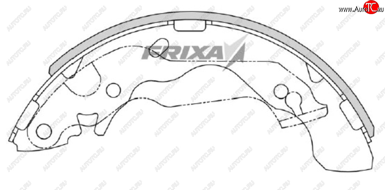 1 199 р. Колодки тормозные задние барабанные (4шт.) HANKOOK FRIXA Hyundai Matrix 1 FC дорестайлинг (2001-2005)  с доставкой в г. Краснодар