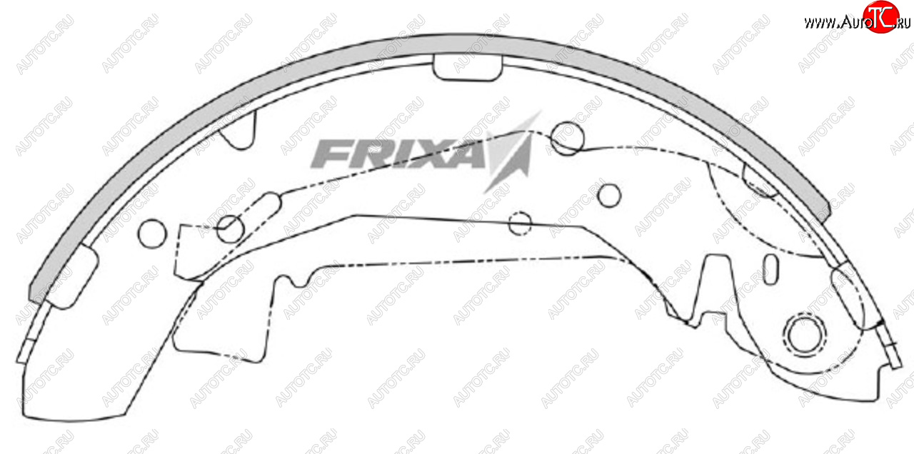 879 р. Колодки тормозные задние барабанные (4шт.) HANKOOK FRIXA Hyundai Matrix 1 FC дорестайлинг (2001-2005)  с доставкой в г. Краснодар