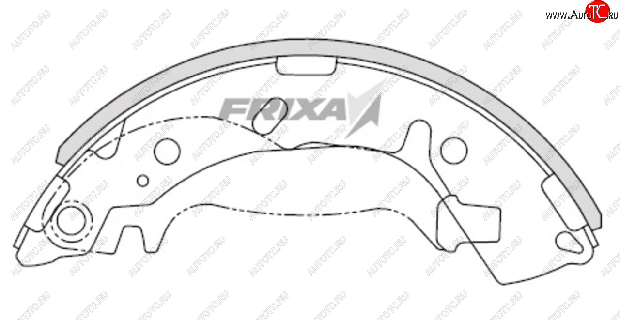 919 р. Колодки тормозные задние барабанные HANKOOK FRIXA Hyundai Getz TB хэтчбэк 5 дв. дорестайлинг (2002-2005)  с доставкой в г. Краснодар