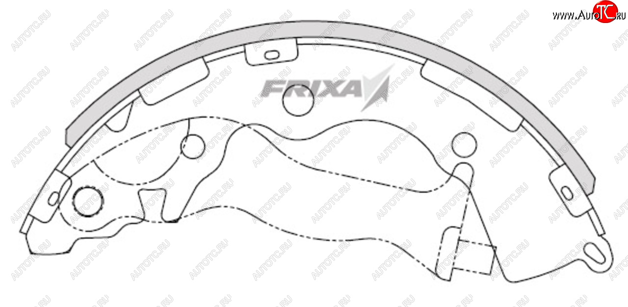 1 339 р. Колодки тормозные передние барабанные (4шт.) HANKOOK FRIXA Hyundai Accent MC седан (2005-2011)  с доставкой в г. Краснодар