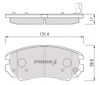 Колодки тормозные передние (4шт.) HANKOOK FRIXA Hyundai Elantra (XD), Sonata (NF), Tucson (JM,  LM,  TL,  NX4), Tuscani, KIA Magentis