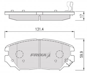 Колодки тормозные передние (4шт.) HANKOOK FRIXA Hyundai Sonata NF дорестайлинг (2004-2008)