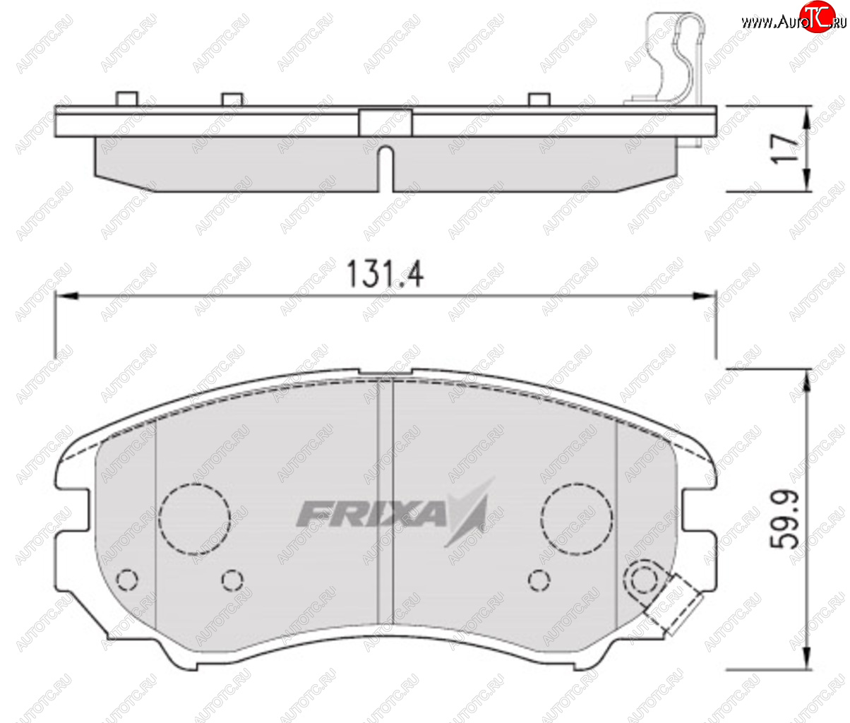 1 229 р. Колодки тормозные передние (4шт.) HANKOOK FRIXA Hyundai Elantra CN7 (2020-2023)  с доставкой в г. Краснодар