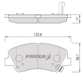 1 299 р. Колодки тормозные передние (4шт.) HANKOOK FRIXA KIA Rio 3 QB дорестайлинг седан (2011-2015)  с доставкой в г. Краснодар. Увеличить фотографию 1