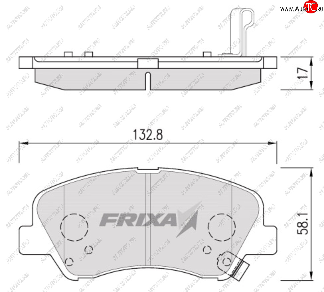 1 299 р. Колодки тормозные передние (4шт.) HANKOOK FRIXA KIA Rio 3 QB дорестайлинг седан (2011-2015)  с доставкой в г. Краснодар