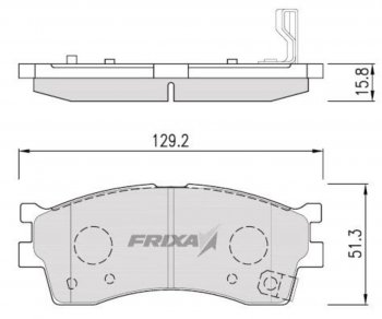 859 р. Колодки тормозные передние (4шт.) HANKOOK FRIXA KIA Rio 4 FB дорестайлинг седан (2016-2020)  с доставкой в г. Краснодар. Увеличить фотографию 3