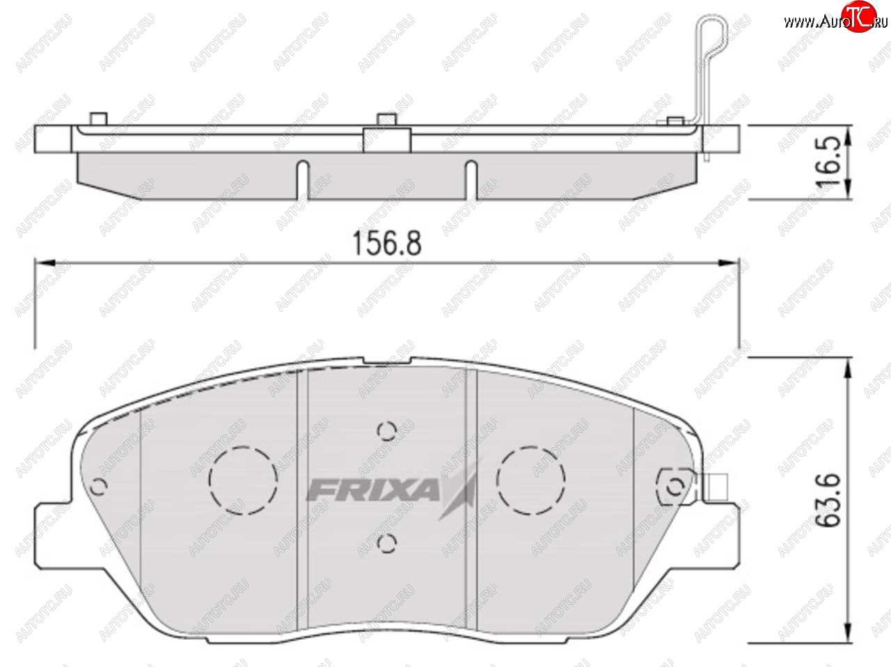 1 169 р. Колодки тормозные передние (4шт.) HANKOOK FRIXA KIA Mohave HM рестайлинг (2017-2020)  с доставкой в г. Краснодар