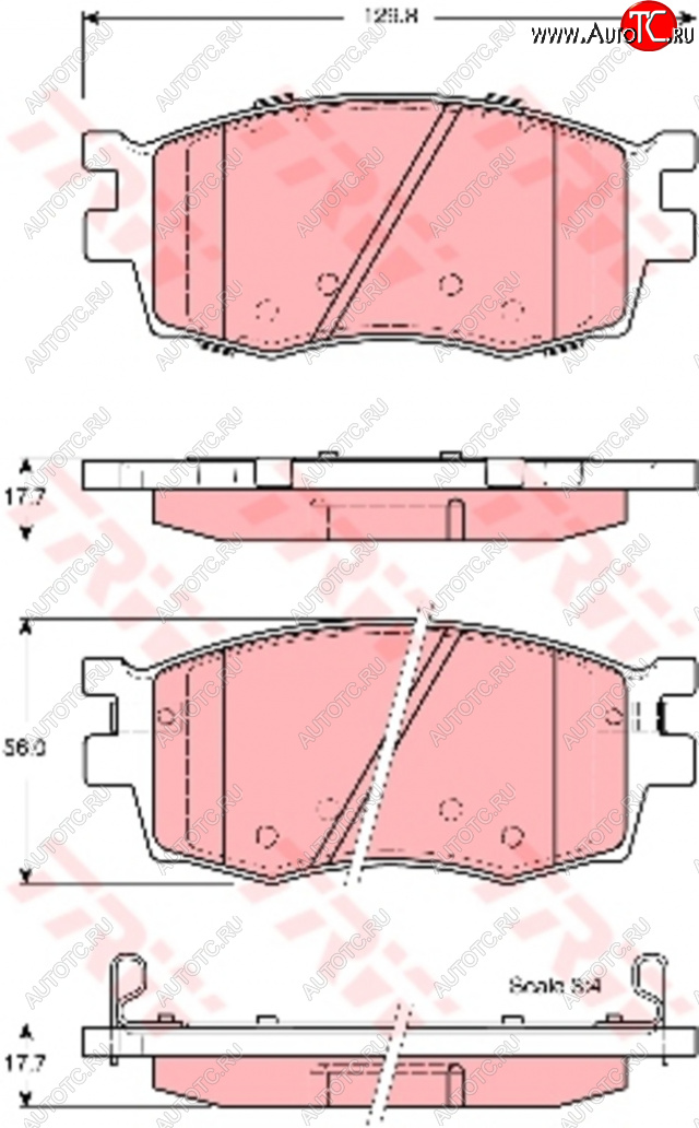 3 989 р. Колодки тормозные передние (4шт.) TRW Hyundai Accent MC седан (2005-2011)  с доставкой в г. Краснодар