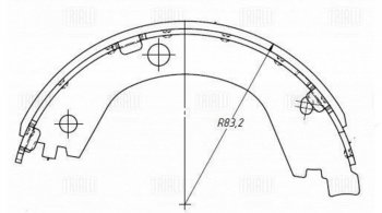 3 399 р. Колодки тормозные задние барабанные (4шт.) TRIALLI  ГАЗ ГАЗель Next ( A21,A22, С41, С42,  A21,A22, С41, С42, Фермер,  A60,A63, A64,  A62,А65,  A31,A32, C45, C46) (2013-2025)  шасси,  шасси со сдвоенной , автобус, автобус, цельнометаллический фургон  с доставкой в г. Краснодар. Увеличить фотографию 4