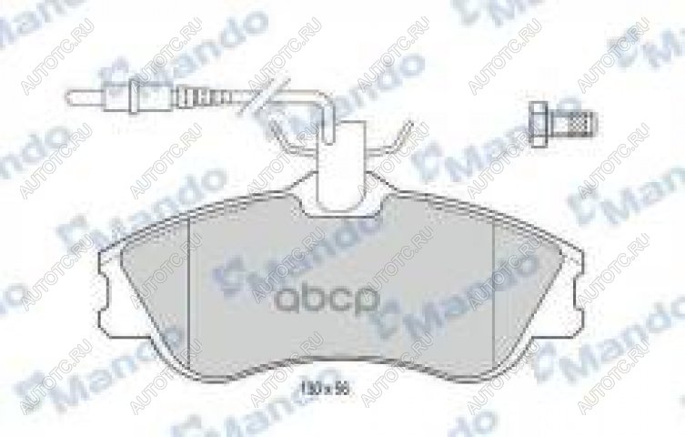 1 439 р. Колодки тормозные передние (4шт.) MANDO  CITROEN Berlingo ( M49,  M59,  B9,  K9) (1996-2023), Peugeot Partner ( M49/M59,  B9) (1997-2018)  с доставкой в г. Краснодар