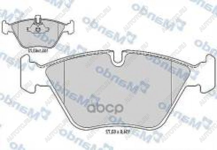 2 599 р. Колодки тормозные передние (4шт.) MANDO BMW 3 серия E90 седан дорестайлинг (2004-2008)  с доставкой в г. Краснодар