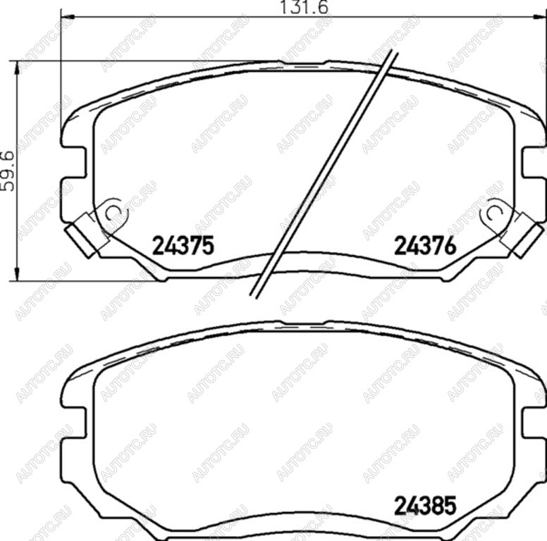 1 199 р. Колодки тормозные передние (4шт.) MINTEX Hyundai Sonata NF дорестайлинг (2004-2008)  с доставкой в г. Краснодар