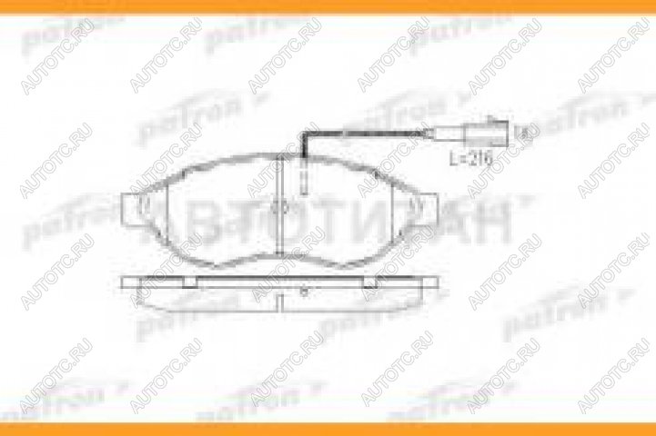 2 479 р. Колодки тормозные передние (4шт.) PATRON  CITROEN Jumper ( 250,  290) (2006-2022), Fiat Ducato ( 250,  290) (2006-2024), Peugeot Boxer ( 250,  290) (2006-2024)  с доставкой в г. Краснодар