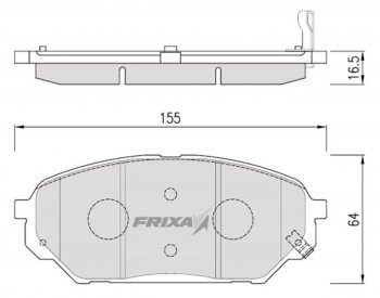 Колодки тормозные передние (4шт.) HANKOOK FRIXA Hyundai (Хюндаи) IX55 (ИX55)  EN (2006-2013) EN