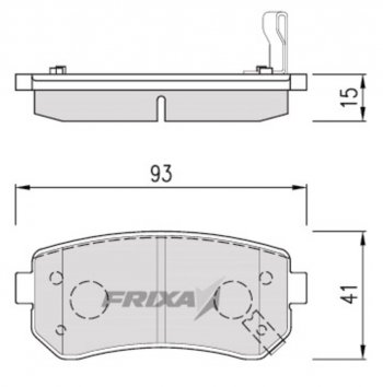 Колодки тормозные задние (4шт.) HANKOOK FRIXA KIA Rio 4 FB дорестайлинг седан (2016-2020)