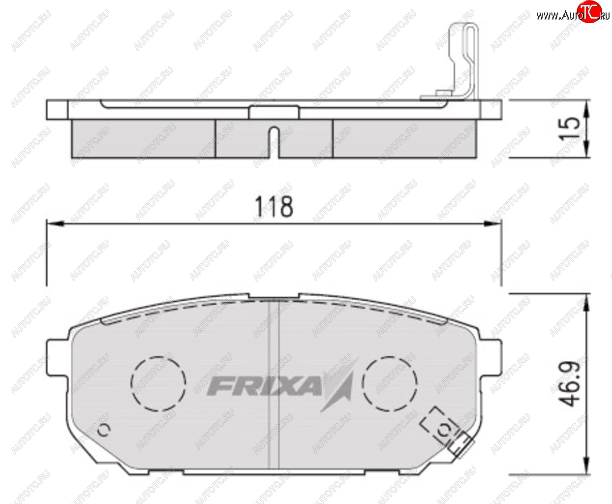 2 269 р. Колодки тормозные задние (4шт.) FRIXA KIA Sorento BL дорестайлинг (2002-2006)  с доставкой в г. Краснодар